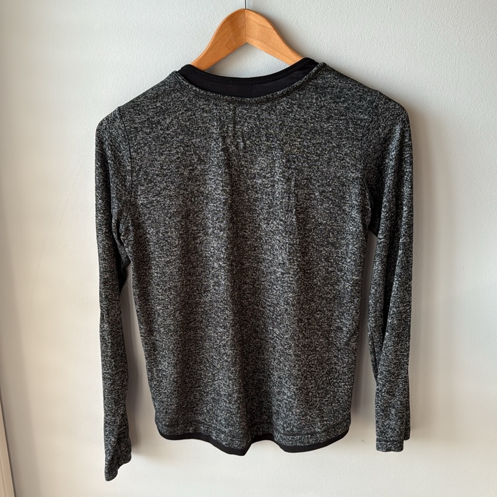 Athleta Girl Black and Grey Long Sleeve - Picture 3 of 5
